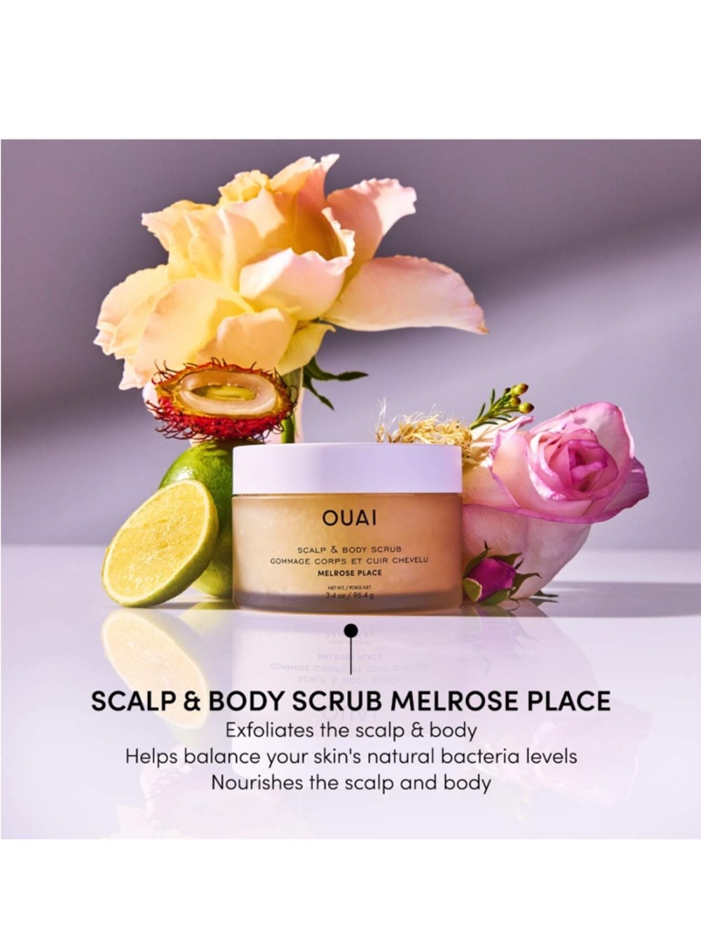 NIB: OUAI Scalp & Body Sugar Scrub Melrose Place 3.4oz Cleanser Exfoliant New! - Picture 6 of 11